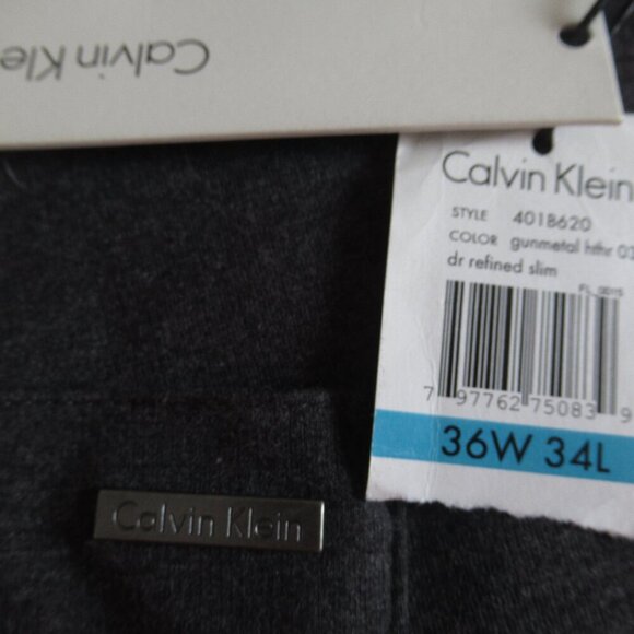 Calvin Klein Men's Refined Slim Fit Stretch Pants 5 Pocket 36W - Picture 5 of 9